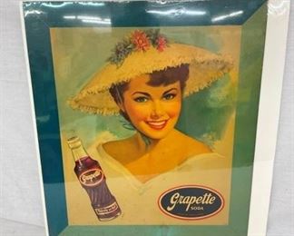 GRAPETTE CARDBOARD W/ LADY AND BOTTLE