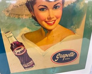 EARLY GRAPETTE CB W/ BOTTLE 18X21