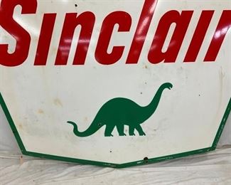 1961 PORC. SINCLAIR DS SIGN W/ DINO