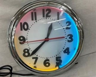 14IN 3 COLOR NEON CLOCK