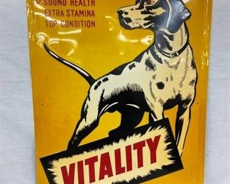 EMB. VITALITY DOG FOODS SIGN