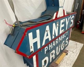 LEFTSIDE DS HANEYS PHARMACY SIGN