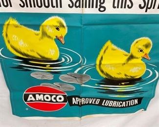 OLD STOCK AMOCO BANNER W/ CHICS