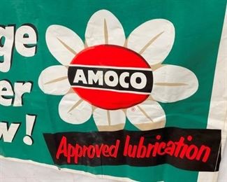 OLD STOCK AMOCO CHANGE OVER BANNER