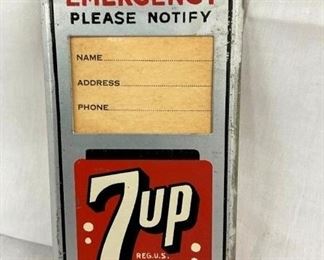 7UP DOOR EMERGENCY SIGN
