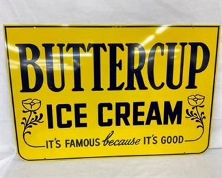 OLD STOCK DS BUTTERCUP ICE CREAM SIGN
