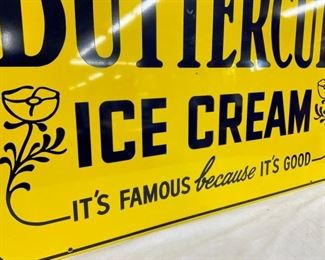 OLD STOCK DS BUTTERCUP ICE CREAM SIGN