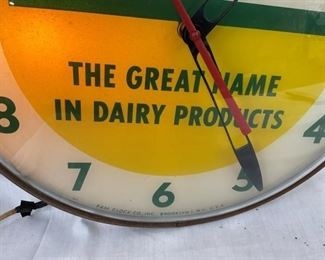 THE GREAT NAME IN DAIRY CLOCK