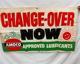 OLD STOCK AMOCO DEALER BANNER
