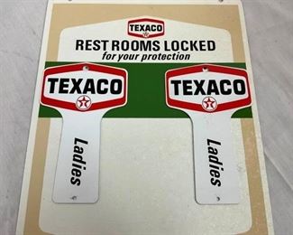NOS TEXACO RESTROOM KEY DISPLAY