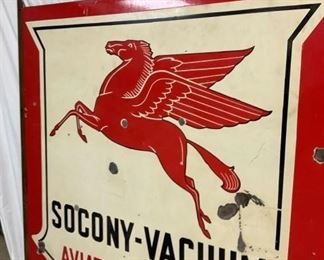 PORC. SOCONY AVIATION SIGN W/ PEGASUS
