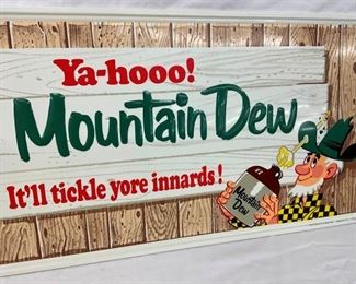 MT. DEW SIGN W/ PICKETT FENCE