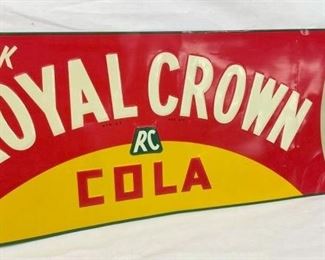 EMB. 1936 DRINK ROYAL CROWN W/ BOTTLE