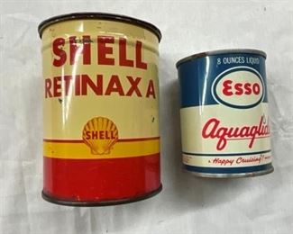 1PINT SHELL, 1/2 PINT ESSO CANS