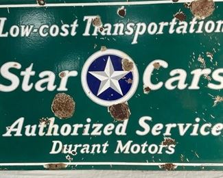 CLOSE UP PORC. STAR CARS SIGN 