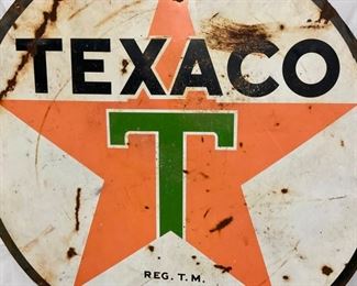 CLOSE UP 1947 TEXACO SIGN 