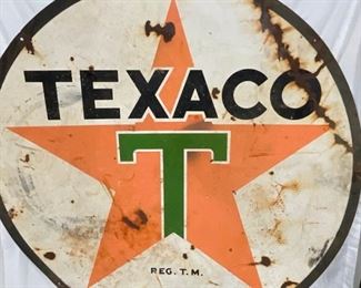 CLOSE UP SIDE 2 PORC. 6FT. TEXACO SIGN 