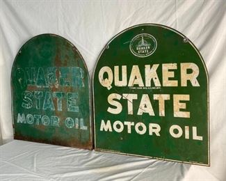 CLOSE UP QUAKER STATE 1949 SIGNS 