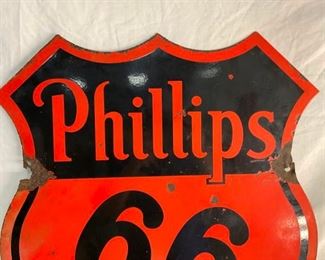 CLOSE UP TOP PHIILLIPS 66 SHEILD SIGN 