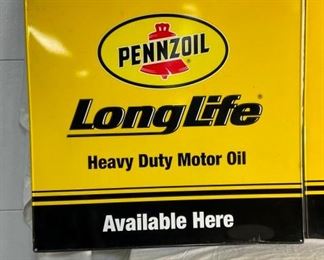 SIGN #1 LONG LIFE PENNZOIL 