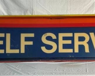 GULF SELF SERVICE INSERT SIGN 