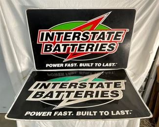 (2) EMB. INSTERSATE BATTERIES SELF FRAMED SIGNS 