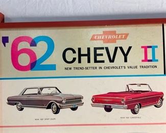 CLOSE UP TOP VIEW CHEVY DEALER SIGN 