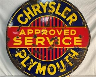 PORC. DS CHRYSLER PLYMOUTH DEALER SIGN
