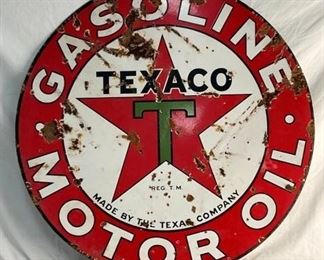 OTHERSIDE 42IN. PORC. TEXACO SIGN 