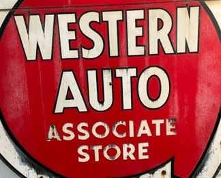 CLOSE UP 54IN. WESTERN AUTO SIGN 