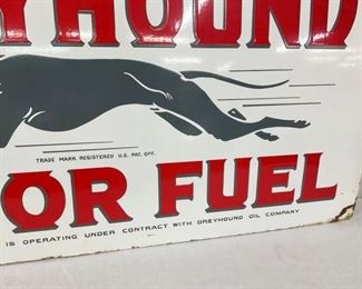 RARE DSP GREAYHOUND MOTOR FUEL SIGN 