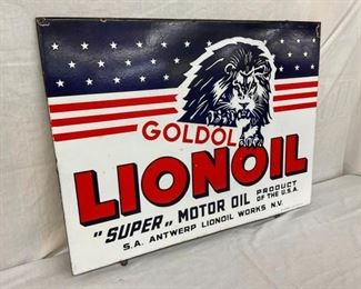 LEFTSIDE SSP LIONOIL RED/WHITE/BLUE SIGN