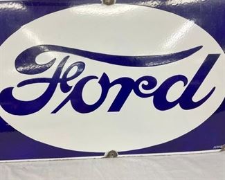 CLOSE UP FORD DEALER SIGN  