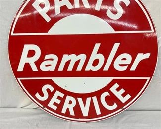 BOTTOM VIEW RAMBLER SERVICE PORC SIGN 