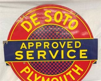 TOP VIEW DE SOTO DEALER SIGN 