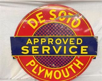 SIDE 2 CLOSE UP DE SOTO DEALER SIGN 