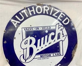 TOP VIEW PORC. BUICK DEALER SIGN 