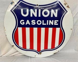 PORC. SIGN W/UNION GASOLINE SHEILD 