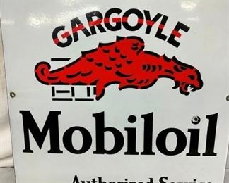 CLOSE UP DEALER SIGN W/GARGOYLE 