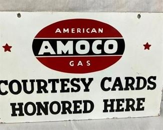 24X15 DSP AMOCO COURTESY CARDS SIGN 
