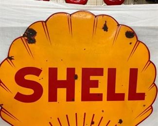 CLOSE UP TOP VIEW SHELL SIGN 