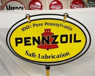 1955 PENNZOIL SIGN 31X18 SIGN  
