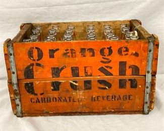 17X11 ORANGE CRUSH WOODEN BOTTLE CRATE