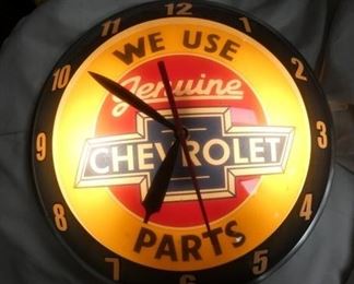 15IN. CHEVROLET DOUBLE BUBBLE CLOCK