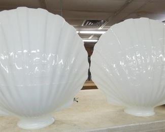 SHELL MILKGLASS CONTEMPORARY PUMP GLOBES