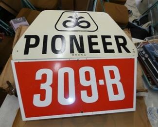 2PC. MASONITE PIONEER SIGNS 28X32