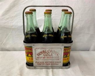 EMB. ALUM. ROYAL CROWN 6 PACK CARRIER 