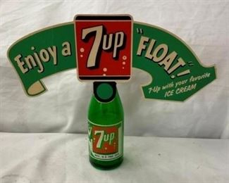 ENJOY A 7UP FLOAT BOTTLE TOPPER W/BOTTLE