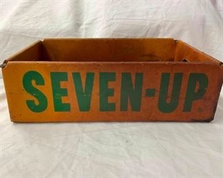 SEVEN UP CARDBOARD BOTTLE CRATE 