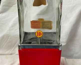 BACK VIEW 10 CENT ATLAS GUMBALL MACHINE 